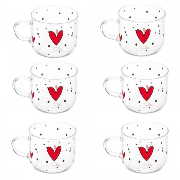 JG CANECA CORACAO HEART C/6 PCS 120ML # 20595