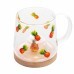 CANECA C/PIRES DE BAMBU ABACAXI 330ML # 5706