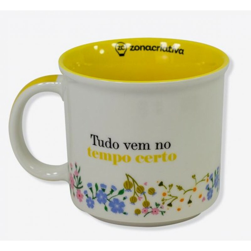 CANECA TOM MOTIVACIONAL FLORAL 350ML # 10025893