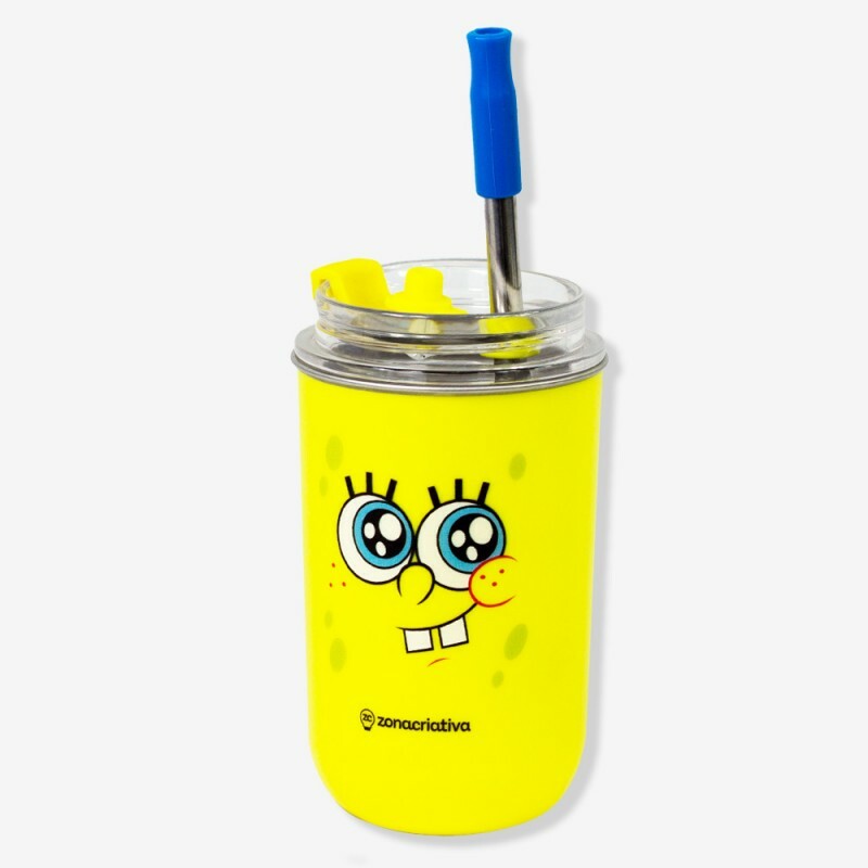 COPO NEO BOB ESPONJA C/CANUDO 300ML # 10073315