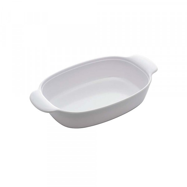 TRAVESSA OVAL MILAO BRANCO 23X13X5CM # 2827