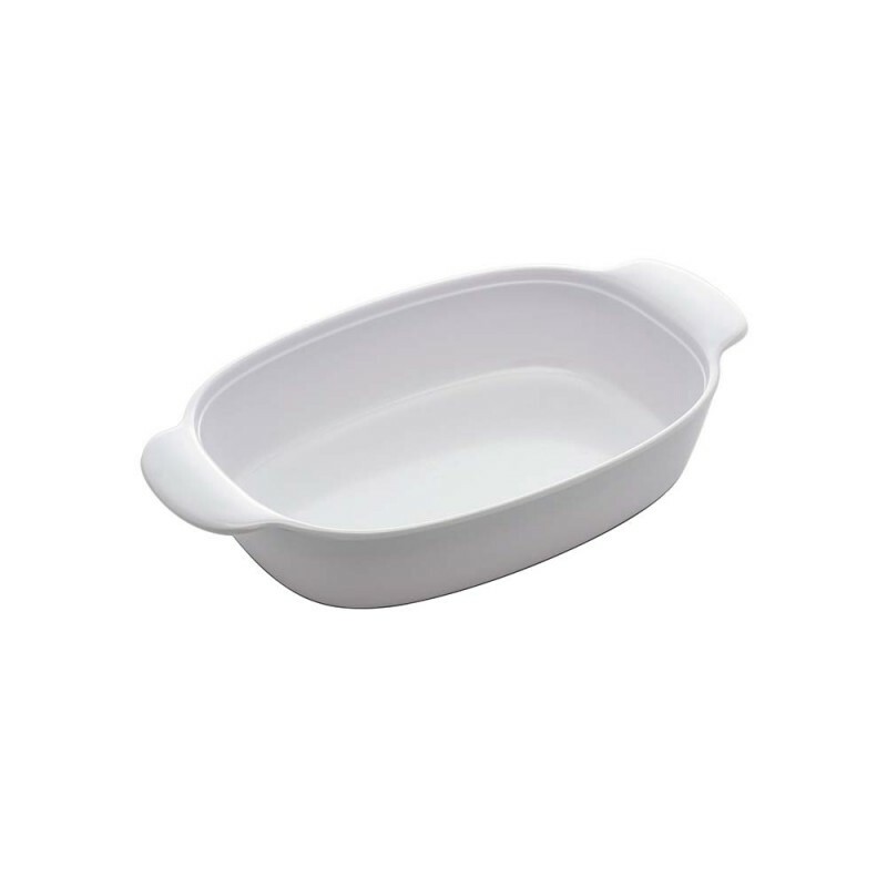 TRAVESSA OVAL MILAO BRANCO 23X13X5CM # 2827