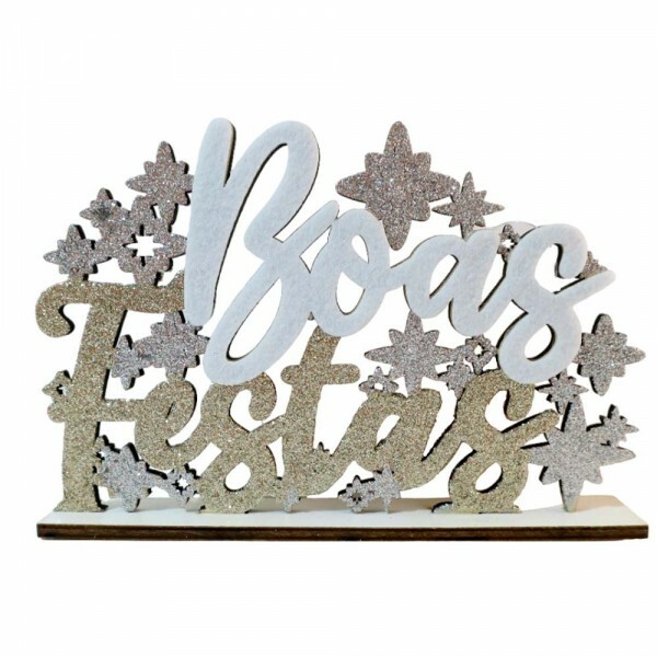 BOAS FESTAS NATALINO 18CM #NATM0077