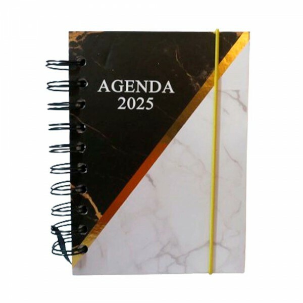 AGENDA ESPIRAL 2025 PRETA BRANCA 168FO# SXFS-14228