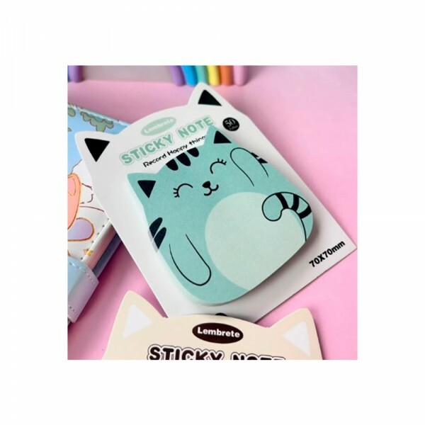 STICKY NOTE GATO VERDE 50FOLHAS 7CM # 95-115