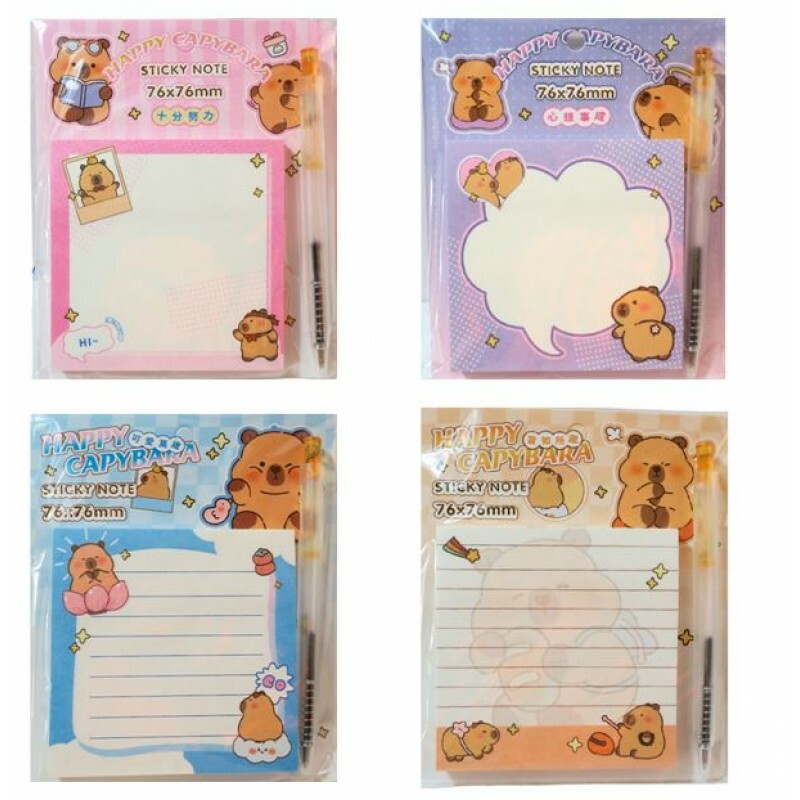 STICKY MEMO CAPIVARA C/CANETA # MJ-A02-9 