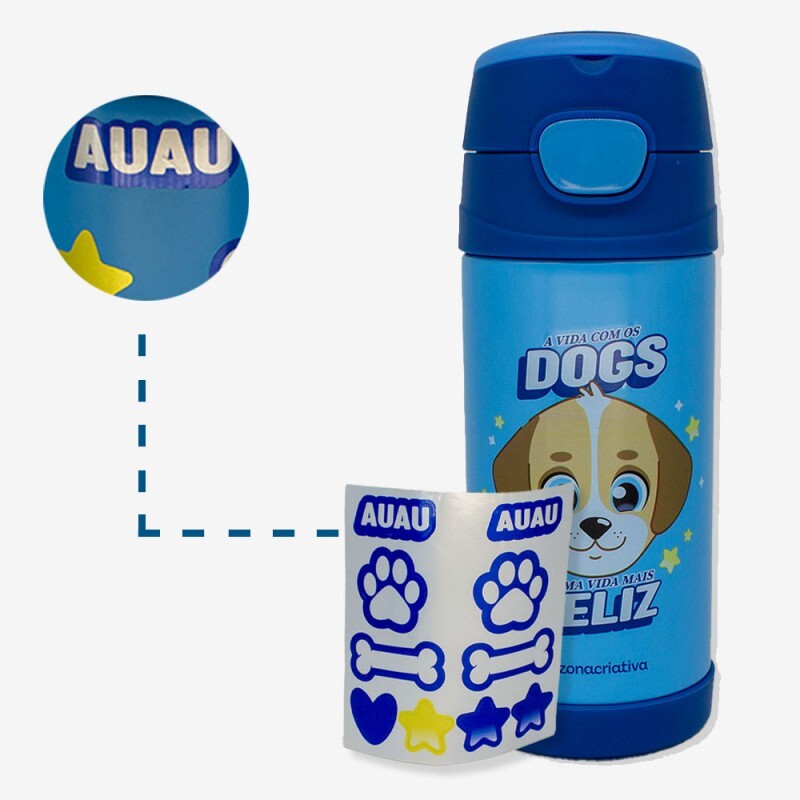 GARRAFA TOP HANDLE EU AMO DOGS 350ML # 10073117