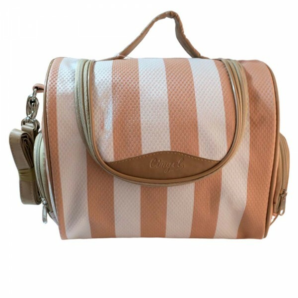 NECESSAIRE LISTRA LARGA SALMAO 25X26CM #041.S