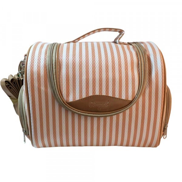 NECESSAIRE LISTRA FINA SALMAO 25X26CM #041.S