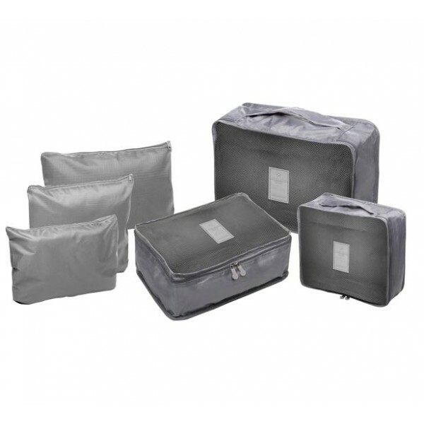 JG ORGANIZADOR DE MALA VIAGEM CINZA C/6PCS #220332