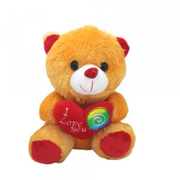 URSO CORACAO LOVE CARAMELO 22CM # 7001...